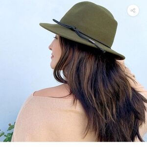 Summer & Rose Classic Green/Brown Hat with Braided Cord